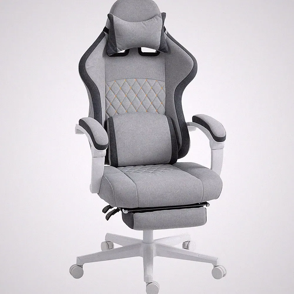 Ergonomic High Back Gaming Chair for Adults, Printed Velvet Computer Recliner Ch